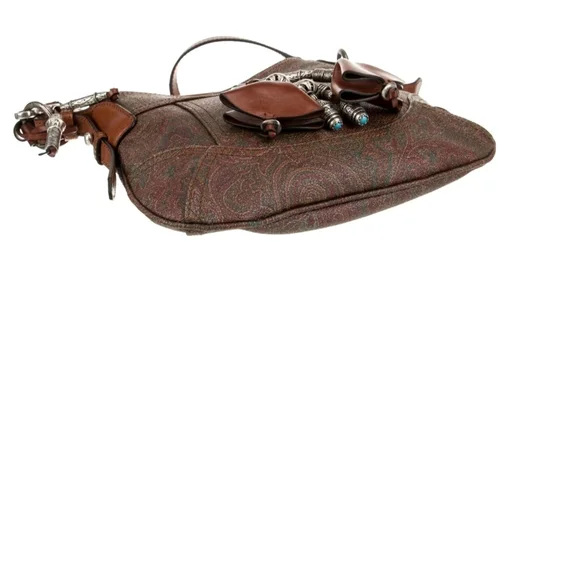 Etro Brown Crossbody Bag with Paisley Design - Picture 2 of 12